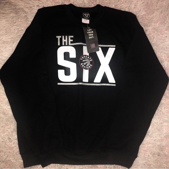 🚨 🏀 THE SIX • Toronto Raptors Black Crew Neck • - Picture 1 of 3